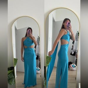 Baobab Collection Turquoise Backless Dress